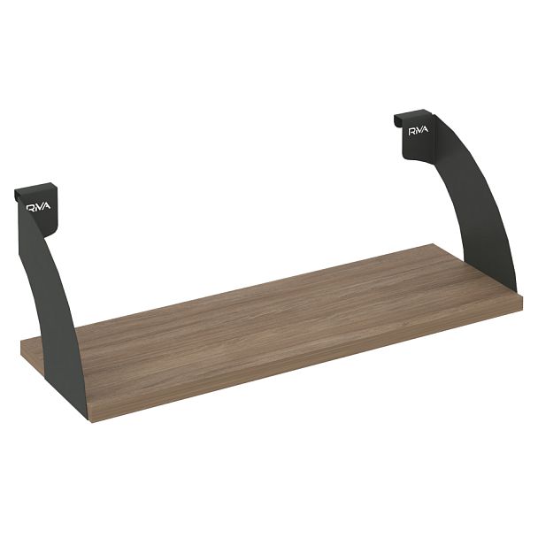 Навесные полки. Кронштейны+ЛДСП полка 600мм MAN-41-6 Дуб аризона/Антрацит металл 600*220*200 - Вид 1