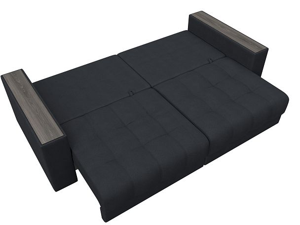 Диван прямой с декором Лига-049 НПБ Замша серый - Вид 10