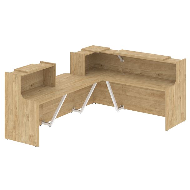 Ресепшн Г-образный "Onix" O.R-K-31 тиквуд светлый - Вид 1