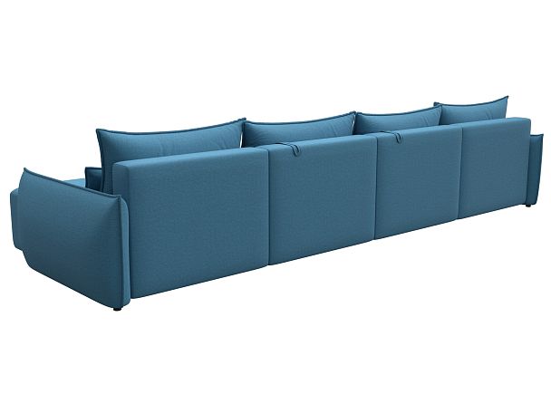 Диван П-образный Лига-051 НПБ Лонг Рогожка голубой - Вид 5