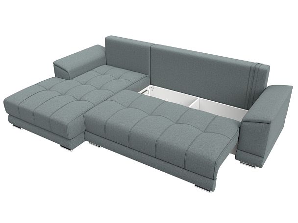 Диван угловой НордСтар левый угол Рогожка серый - Вид 7