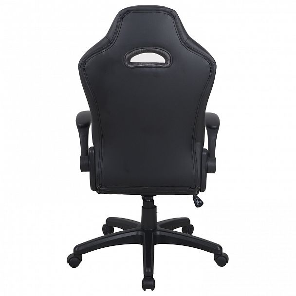 Кресло компьютерное BRABIX "Skill GM-005", откидные подлокотники, экокожа, черное/желтое, 532494 - Вид 4