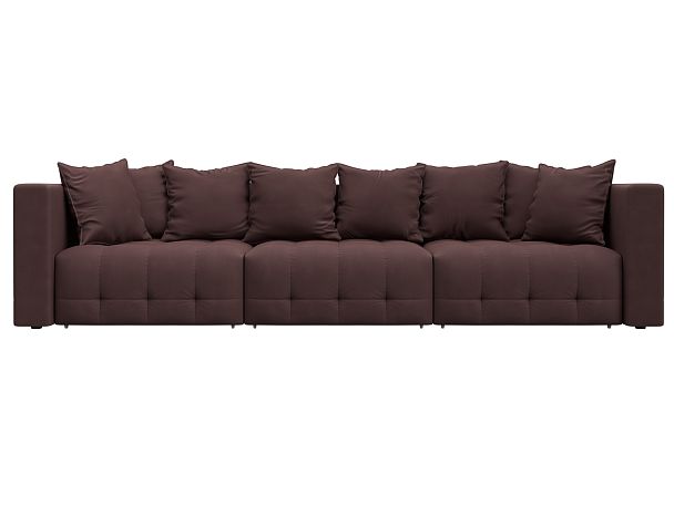 Диван прямой Лига-052 НПБ Лонг Замша бордовый - Вид 2