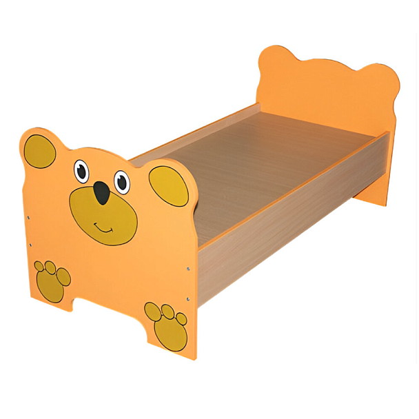 Кровать детская Медвежонок (цветная), 1200 - Вид 1