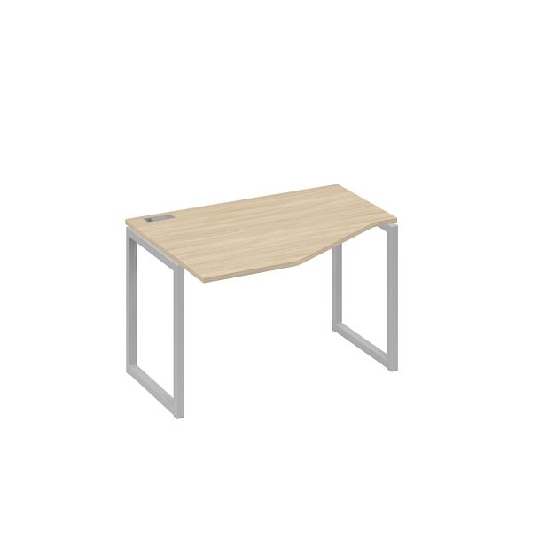Стол эргономичный левый "Техно" на металлокаркасе QUATTRO A4 А4 Б4 051 БП дуб скандинавский / металлокаркас серый - Вид 1