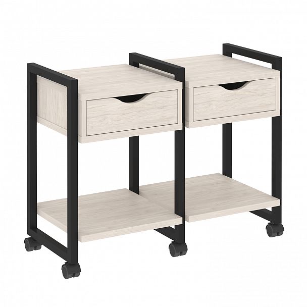 Тумба на колесах наборная "Loft" VR.L-TN-1.K денвер светлый/черный - Вид 1