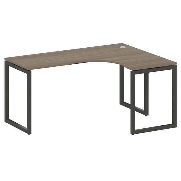 Metal System Quattro Стол криволинейный правый на О-образном м/к 40БО.СА-4 (R) Вяз/Антрацит металл 1600*1200*750 - Вид 1