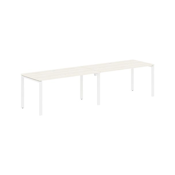 Стол 2-х местный EUWST 3180 Ясень Траун/Белый 3126х800х750 EDIS - Вид 1