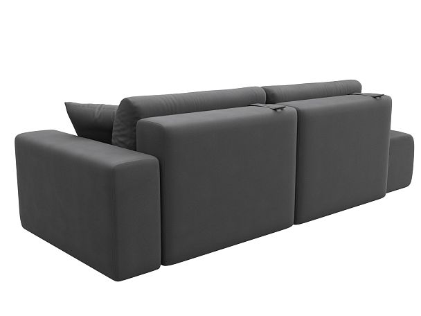 Диван прямой Лига-036 НПБ Модерн подлокотник справа Искусственная замша серый - Вид 6