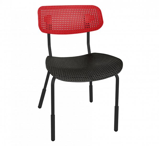 Школьный стул Точка Роста Sheffilton SHT-S85PB-1 черный/красный/черный муар, стопируемый - Вид 1