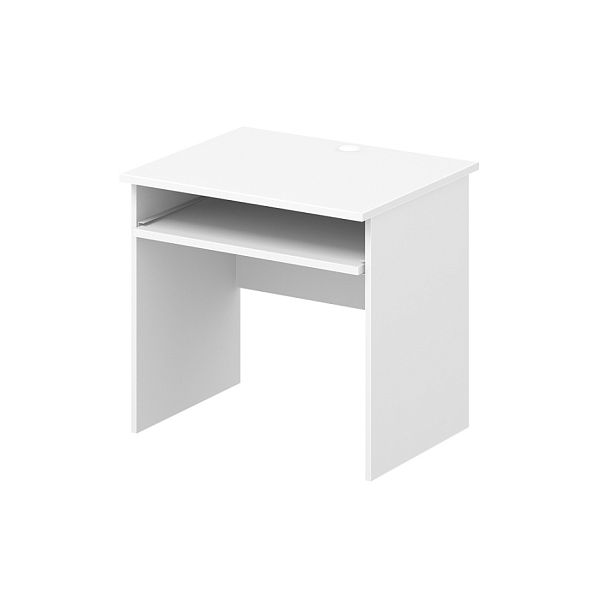 Столы компьютерные "Компьютерные столы"  ПК-АРМ-СТК80Х75-В2-1068 белый шагрень - Вид 1