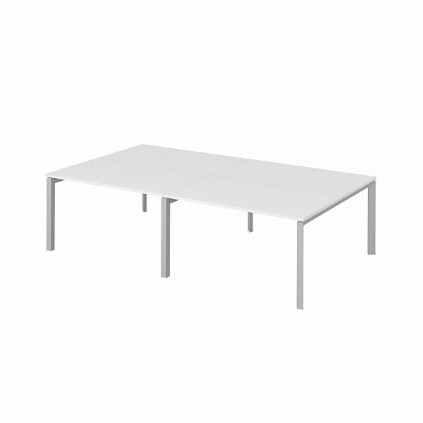 Рабочая станция на металлокаркасе "Столы для персонала" ПК-ТНП-СР280Х160Н4/МК/БЭ-В2-972 серый - Вид 1