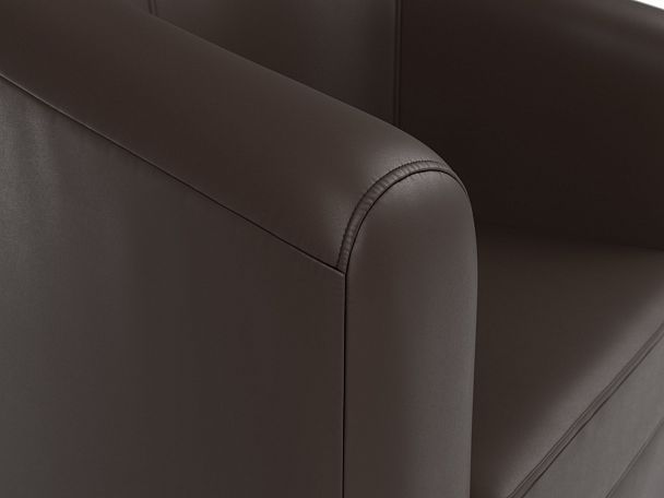 Кресло Норден (полностью экокожа коричневая) - Вид 4