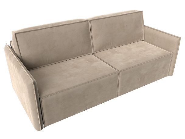 Диван прямой Либерти (полностью велюр бежевый) - Вид 5