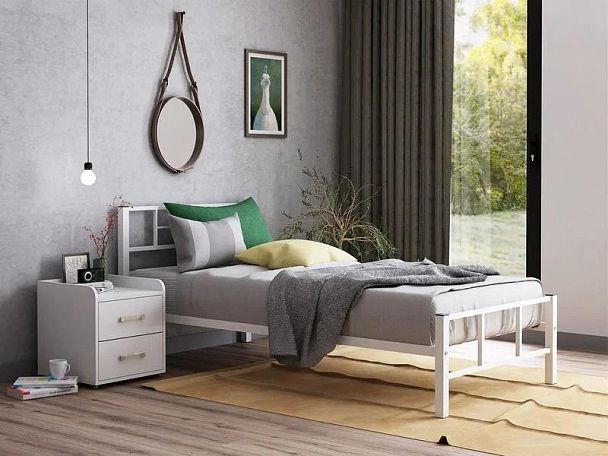 Кровать односпальная "Кадис 80" белый - Вид 1