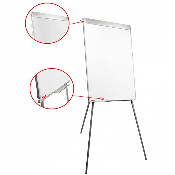 Доска-флипчарт магнитно-маркерная 70х100 см, ГАРАНТИЯ 10 ЛЕТ, РОССИЯ, BRAUBERG Стандарт, 235526 - Вид 4