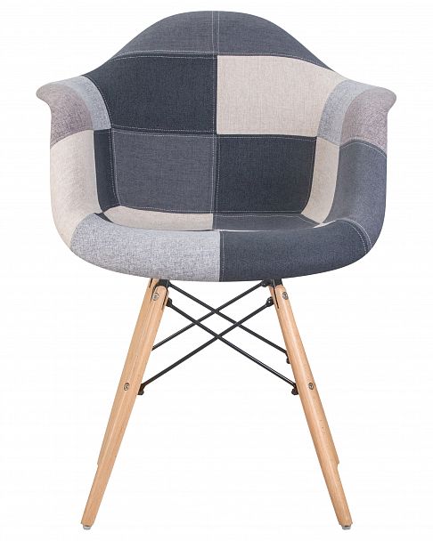 Стул обеденный DOBRIN DAW RACHEL (ножки светлый бук, сиденье 002 Puzzle) - Вид 6