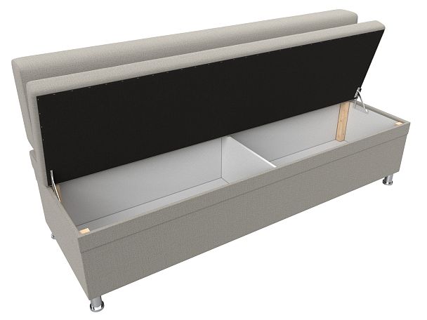 Диван кухонный прямой Стайл Рогожка бежевый - Вид 7