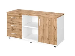 TANDEM RTD042-120L-V Тумба под оргтехнику левая 1200х450х600 Вотан/Белый - Фото предпросмотра