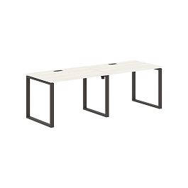 Стол 2-х местный EQWST 2380 Ясень Траун/Мокко 2326х800х750 EDIS - Фото предпросмотра