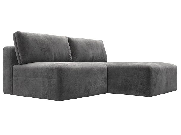 Диван угловой модульный Лига-060 НПБ угол универсальный Велюр серый - Вид 3