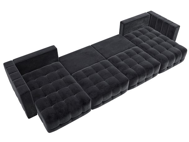 Диван П-образный Лига-052 НПБ Лонг Велюр серый - Вид 9