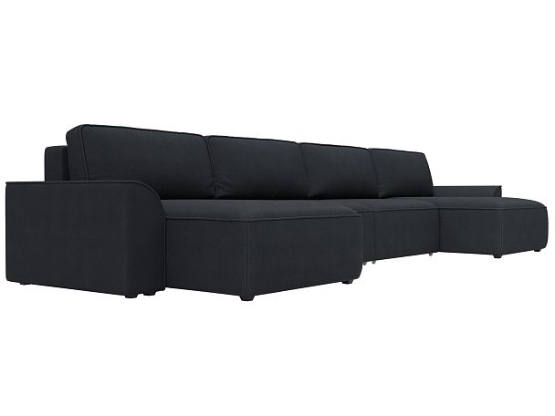 Диван п-образный Лига-048 НПБ лонг Замша серый - Вид 3