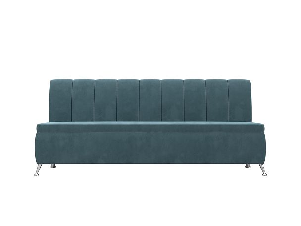 Кухонный прямой диван Кантри (полностью велюр бирюзовый) - Вид 2