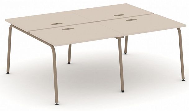 Рабочая станция на 4 места "ESTETICA" ES.D.RS-4.2-LK Капучино - Вид 1