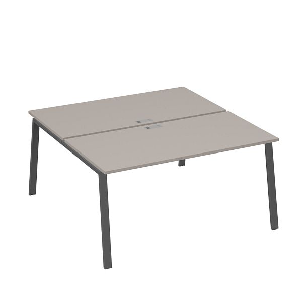 Рабочая станция (2х160) каркас TRE A4 А4 Б3 178  БП мокко премиум / металлокаркас антрацит - Вид 1