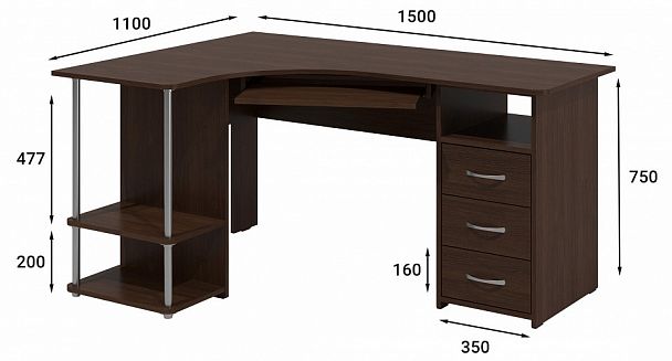 Стол компьютерный Эконом Стандарт С-237 - Вид 2
