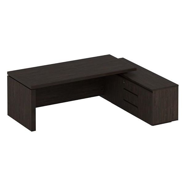 Стол руководителя на опорной тумбе Mark-II МК 138-2 дуб валенсия - Вид 1