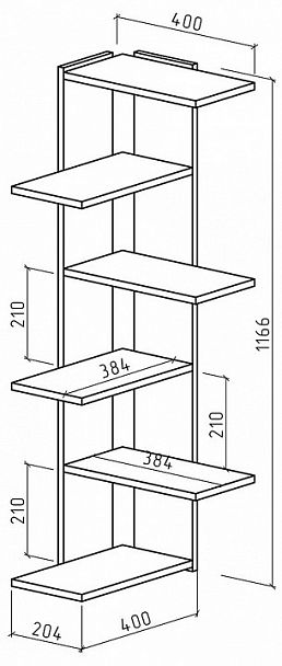 Полка навесная Лайт-11 - Вид 2