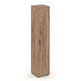 Стайл Проджект Шкаф высокий узкий унив. SN.STU-108 Дуб Табак/Черный Ручки 400*400*1982 - Фото предпросмотра