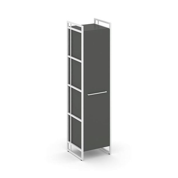 Rift Шкаф 4 ниши узкий RF.SU-41 (L) Антрацит/Металл Белый 420*396*1648 - Вид 1