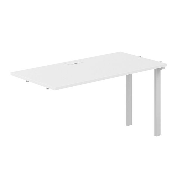 Секция  раб. станции Sigma s-b-s 2800х700х750 / профиль: 60х30 белый; столешница:  белый - Вид 1