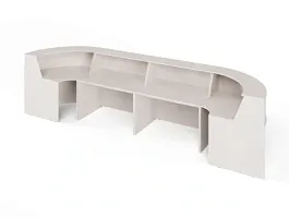 UNITY РРП7-10-44-DM Симметричный двойной ресепшн узкий 4400х1000х1150 - Фото предпросмотра