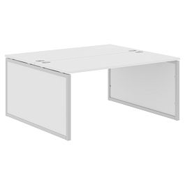 Стол 2-х местный XQPWST 1614 Белый/Алюминий 1600х1406х750 XTEN-QP - Фото предпросмотра