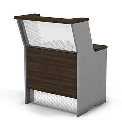 Стойка прямая высокая с вырезом 800 Берлин Орех Вармия РП.В 08 - Фото предпросмотра