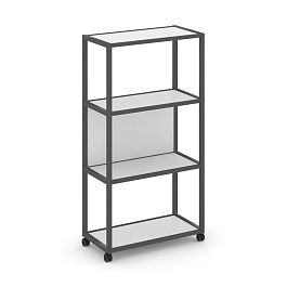 Shelf Mobile Стеллаж 4 уровня 1 секция VR.LT-STK-402.12 Белый Бриллиант/Металл Антрацит 1200*400*1523 - Фото предпросмотра