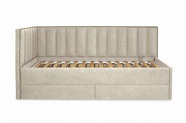 Кровать "Порше" с ящиками, бежевая - Вид 2