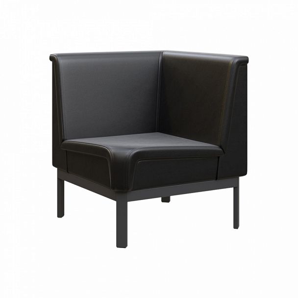 Диван угловой "MODULE" MD.U1 Черный+черный - Вид 1