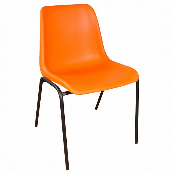 Стул Vicenza (4 ножки) Каркас черный, оранжевый, стопируемый - Вид 1