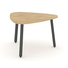 Стайл Проджект Стол переговорный SN-5.SPRG-71.3 Тиквуд Светлый/Металл Антрацит 1200*1200*750 - Фото предпросмотра