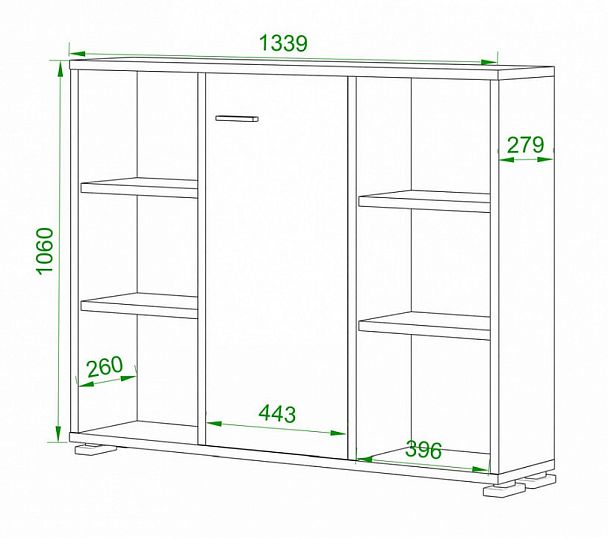 Тумба комбинированная Домино нельсон ПУ-60-2 Нельсон - Вид 2