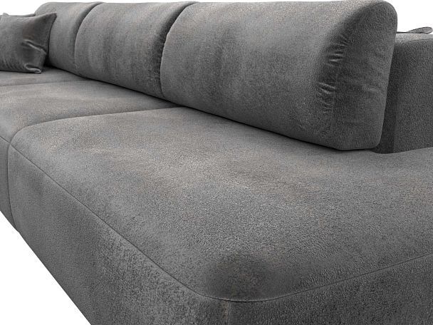 Диван прямой Лига-036 НПБ Модерн Лонг подлокотник слева Велюр серый - Вид 4