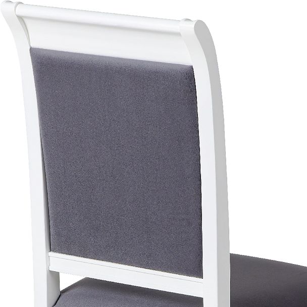 Комплект деревянных стульев с мягким сиденьем Бармс Белая эмаль/Серый велюр, 3 шт. - Вид 9