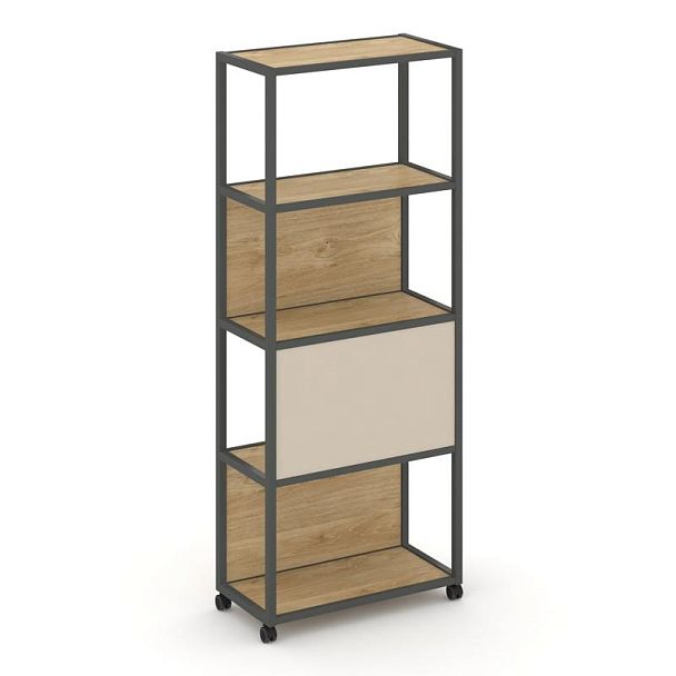 Shelf Mobile Стеллаж 5 уровней 1 секция VR.LT-STK-506.08 Тиквуд Светлый/Металл Антрацит/W-04 800*400*2000 - Вид 1