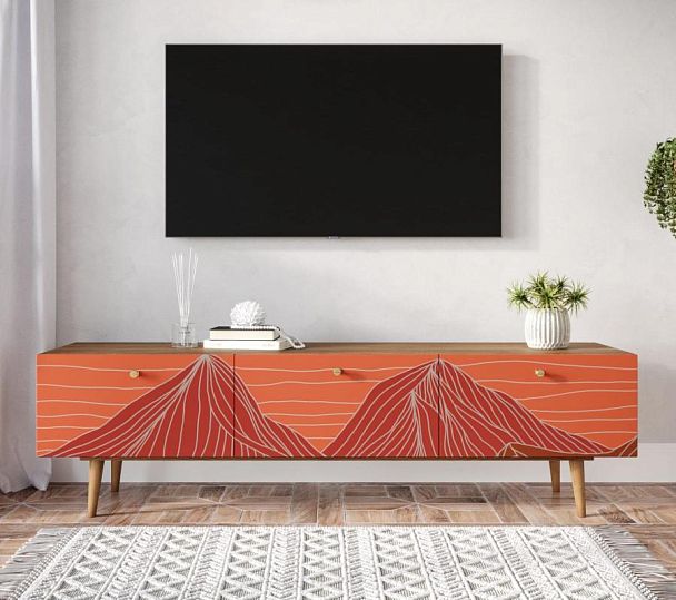 Комод Berber с ящиками низкий под TV 49 принт арт BB19/Print_49 - Вид 5