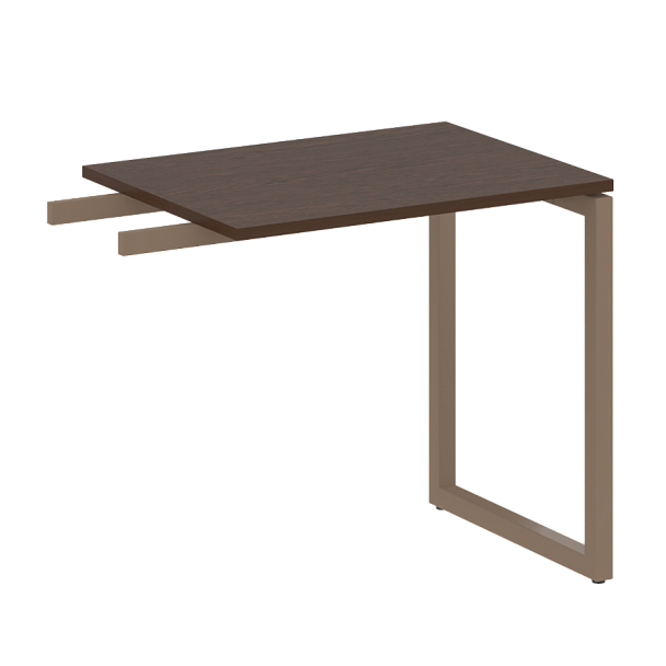 Metal System Quattro Приставной элемент на О-образном м/к 40БО.ПР-2 Венге/Мокко металл 800*600*750 - Вид 1